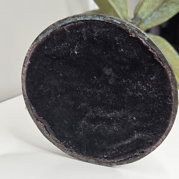 Vintage Tommy Bahama Heavy Cast Metal Palm Tree Candle Holder Single 12" - Picture 8 of 8